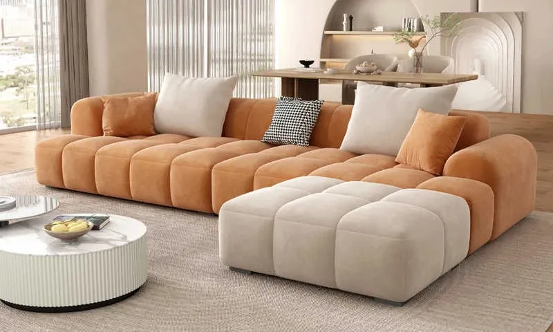 Mẫu ghế sofa da lộn đẹp, phong cách cho phòng khách nhất