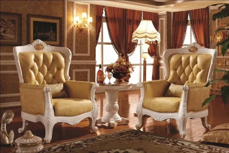 Ghế sofa da đơn phong cách cổ điển sang trọng
