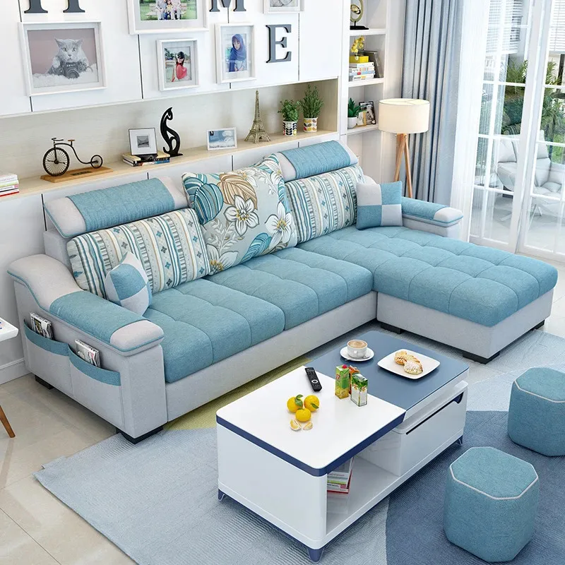 Vệ sinh sofa da lộn hiện đại cho phòng khách