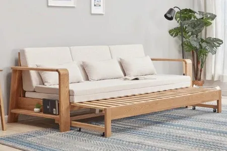 Sofa gỗ kết hợp giường
