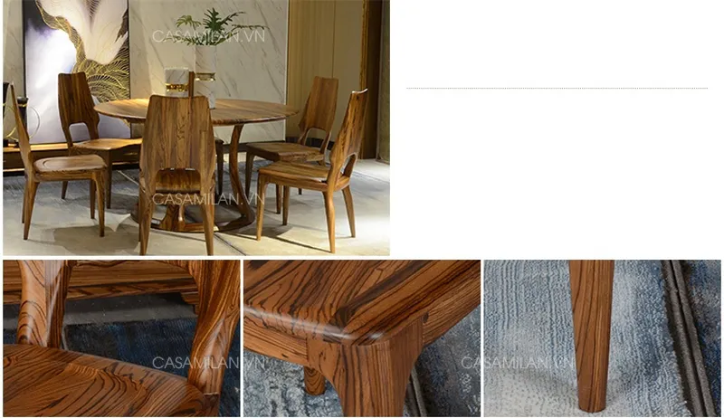 Kích thước bộ bàn ăn gỗ tối ưu phù hợp với nhiều không gian