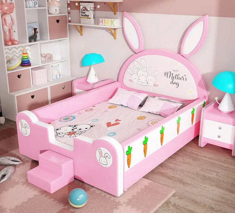 Giường ngủ cho trẻ em thiết kế có bậc thang