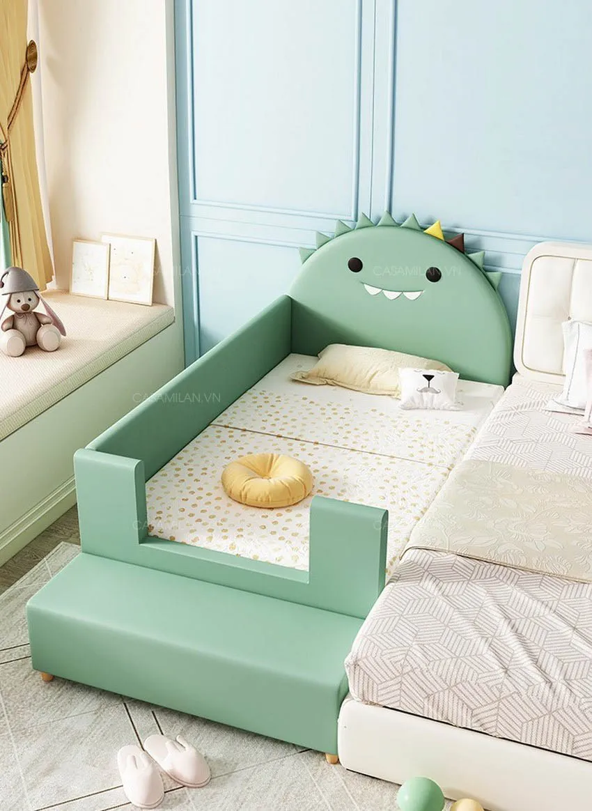 Giường ngủ trẻ em dễ dàng ghép với giường bố mẹ