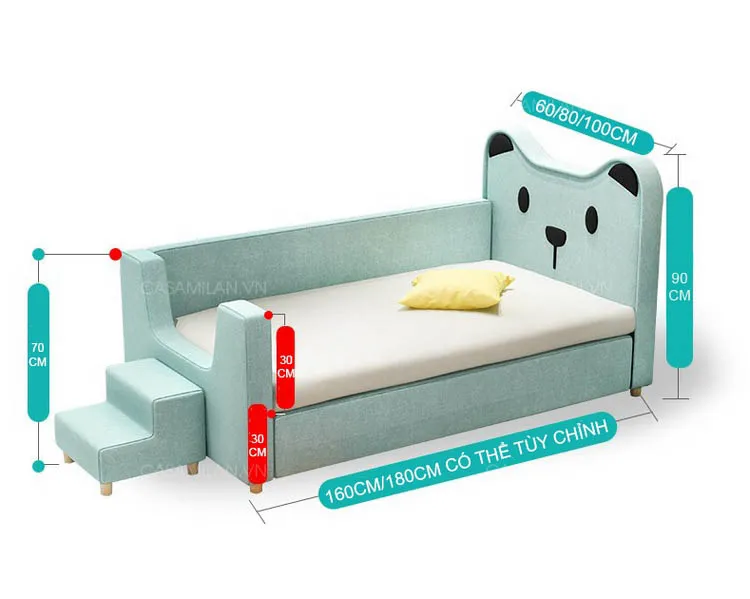 Giường ngủ trẻ em thiết kế nhỏ gọn