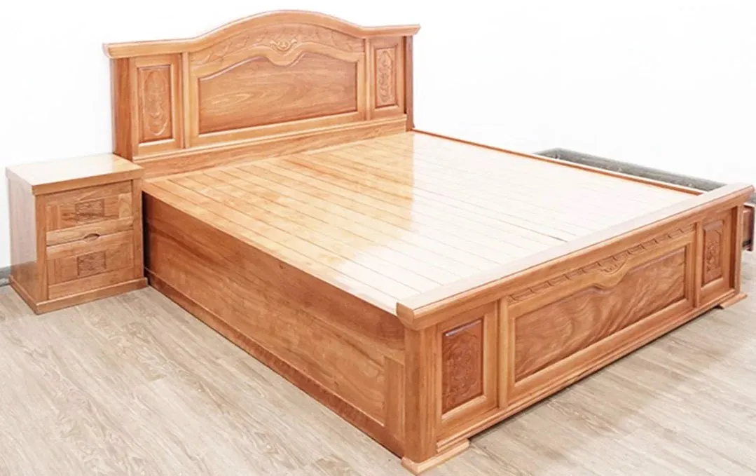 Mẫu giường gỗ dinh hương hiện đại