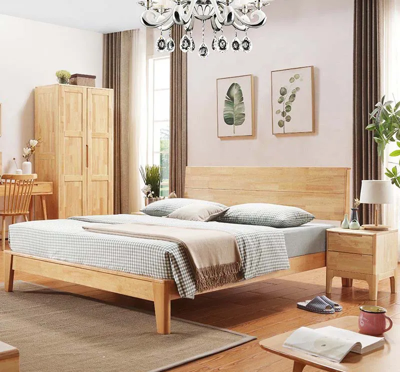 Màu sắc giường gỗ tự nhiên nổi bật
