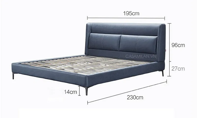 Kích thước giường ngủ hiện đại tối ưu GD2201