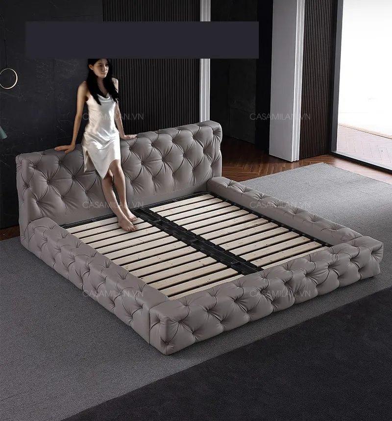 Dát giường gỗ chịu lực cao cấp được làm từ gỗ tự nhiên