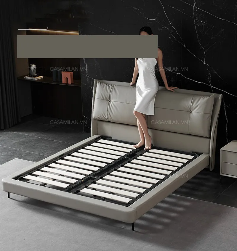 Khung giát giường gỗ tự nhiên cao cấp GD2218