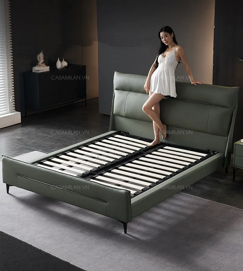 Dát giường gỗ tự nhiên cao cấp GD2219