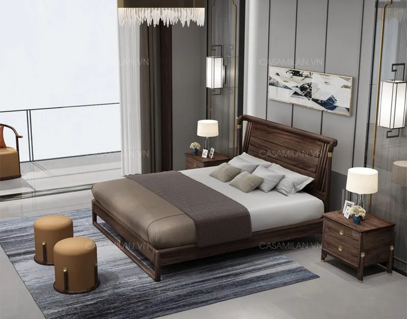 Giường ngủ gỗ cao cấp được xử lý cẩn thận
