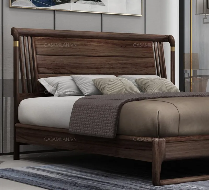 Thành giường gỗ đơn giản mà chắc chắn tinh tế