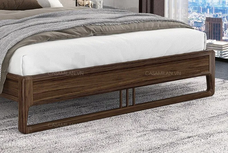 Chân giường gỗ đơn giản chắc chắn, độ thẩm mỹ cao