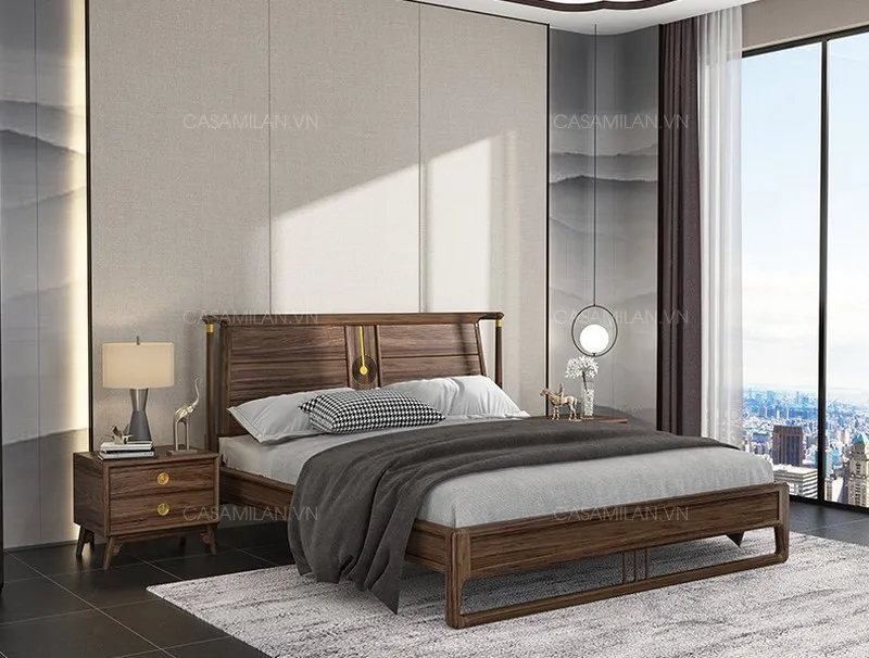 Giường ngủ gỗ tự nhiên cao cấp GG2107