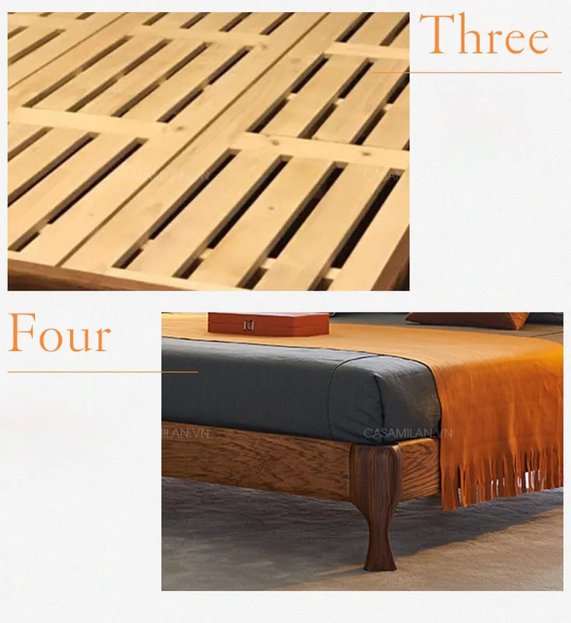 Chân giường gỗ thiết kế tinh tế vững chắc