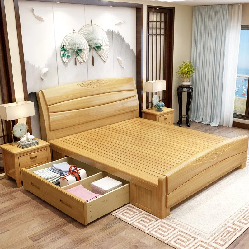 Giường ngủ gỗ có ngăn kéo tiện ích
