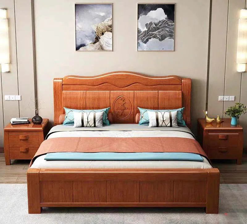 Giường ngủ gỗ xoan đào hiện đại cao cấp