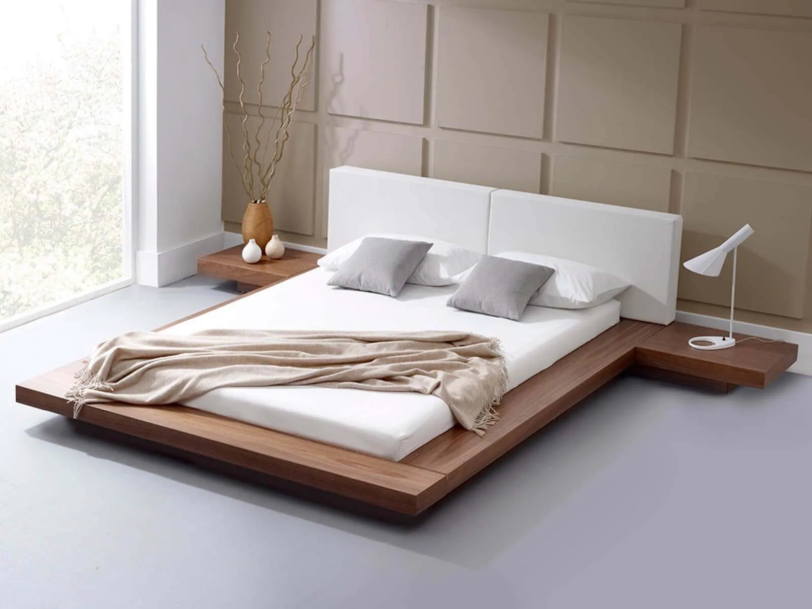Giường ngủ gỗ sồi Mỹ cao cấp