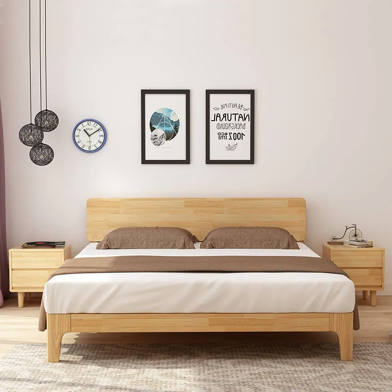Giường ngủ gỗ sồi hiện đại cao cấp