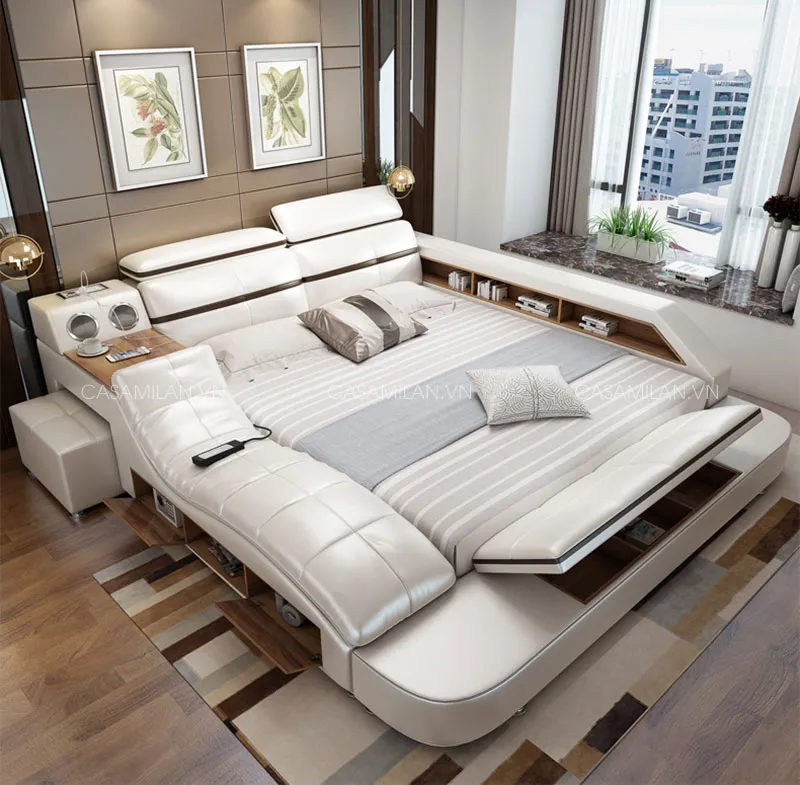 Giường ngủ thông minh đặc tích hợp nhiều tiện ích