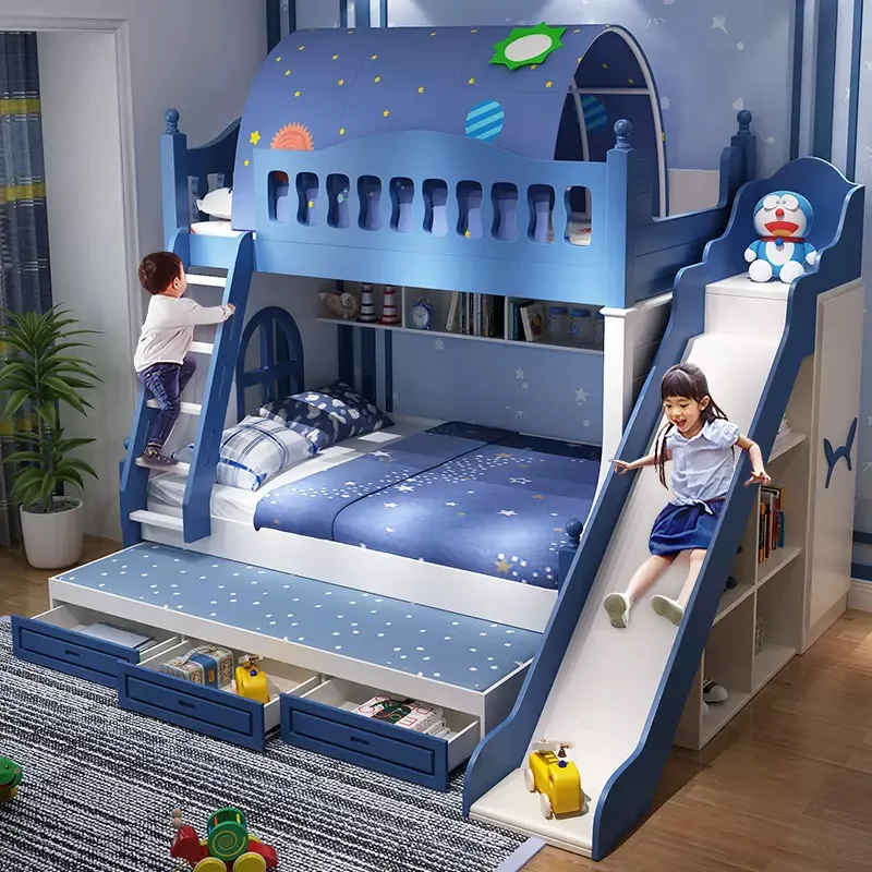 Giường ngủ thông minh cho bé trai 2 tầng