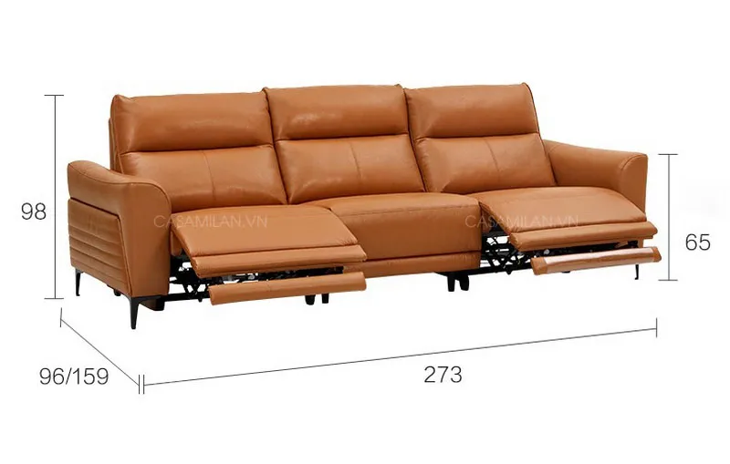 Kích thước sofa da đẹp SF1221