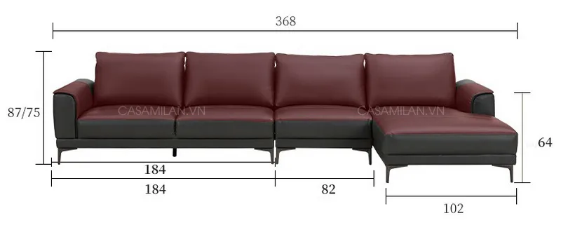 Kích thước sofa cao cấp SF1224