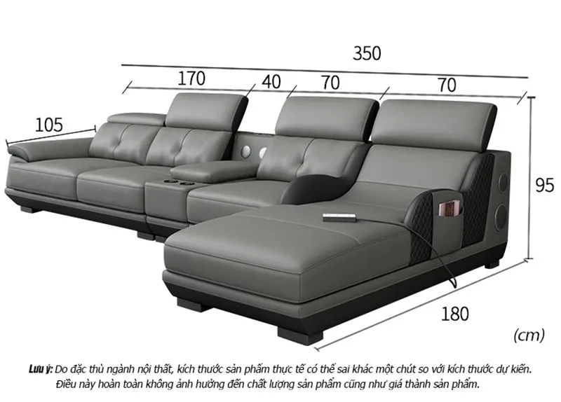 Kích thước ghế sofa thông minh SVM37