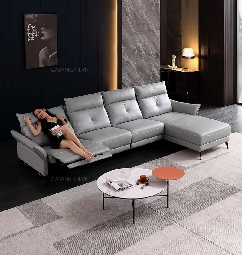 Ghế sofa SF1203 màu xám sang trọng, độc đáo
