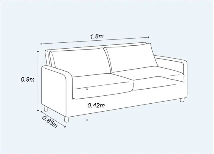 Kích thước ghế sofa 2 chỗ