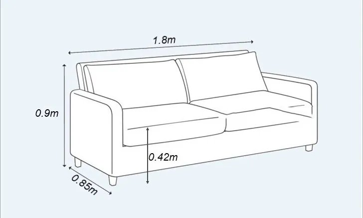 Kích thước bộ ghế sofa da cao cấp cho phòng khách