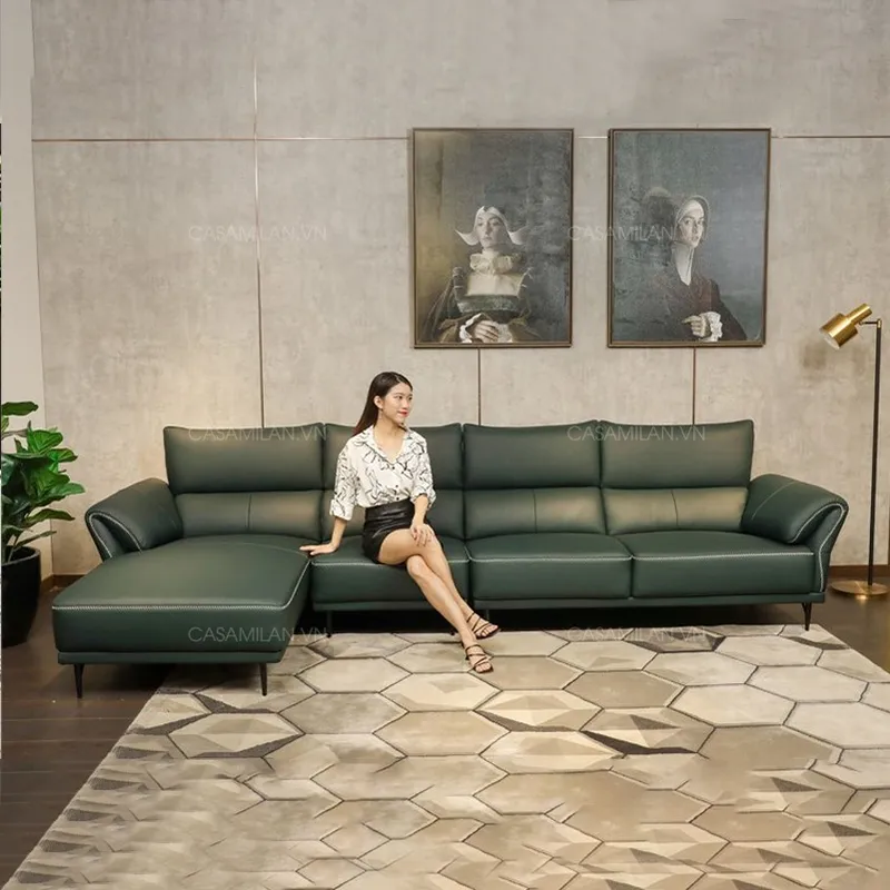 Sofa thiết kế hình chữ L phù hợp với nhiều diện tích phòng khách