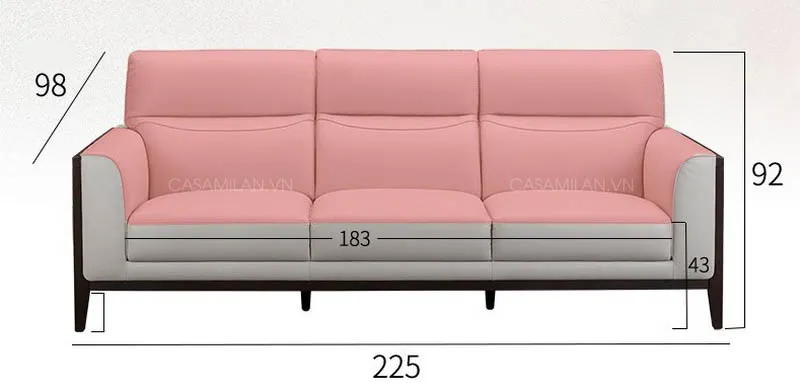 Kích thước sofa văng dài SF1222