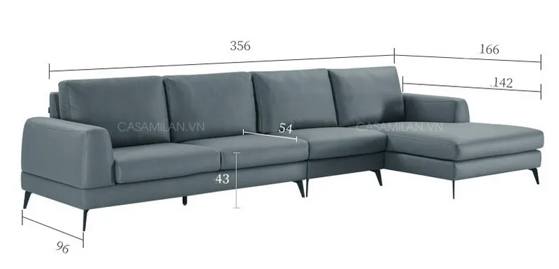 Kích thước sofa da cao cấp SF1231