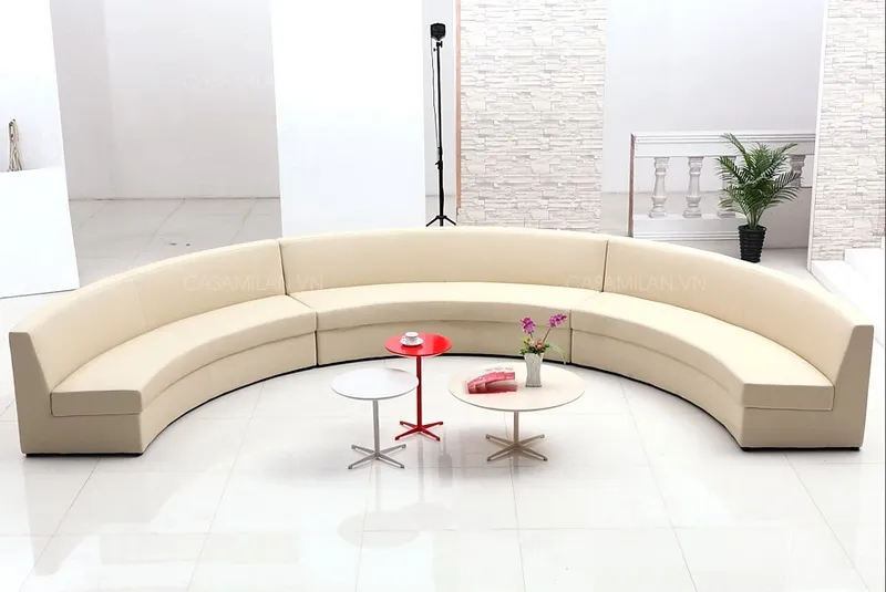 Sofa văn phòng thiết kế vòng cung mới mẻ - SVP1503